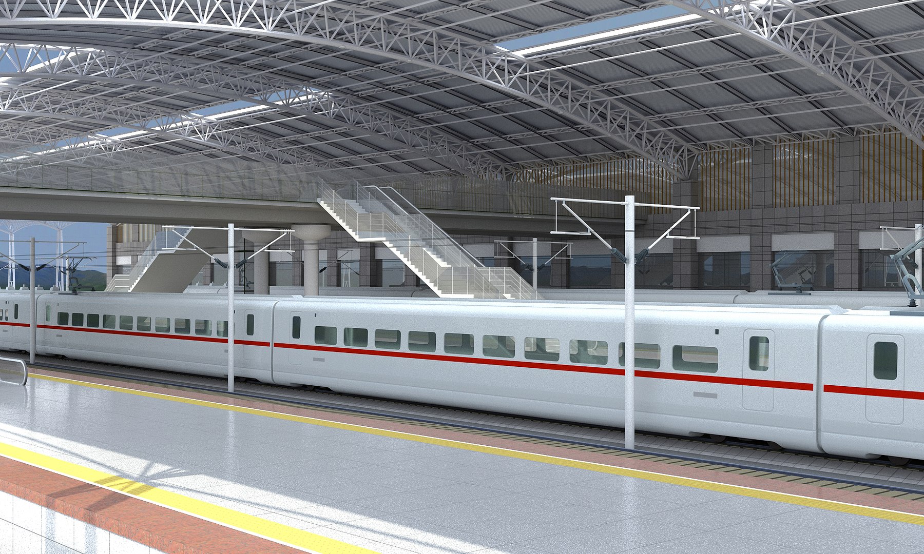 Train Station 02 3D Model - TurboSquid 2337347