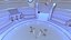 Futuristic Millionaire TV Studio Animated Set 3D model