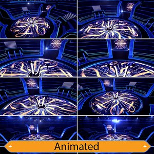 Futuristic Millionaire TV Studio Animated Set 3D model