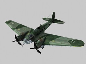 heinkel 111 german aircraft 3d model