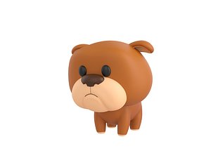 bulldog character 3D model