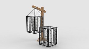cage model 3D model 3D model