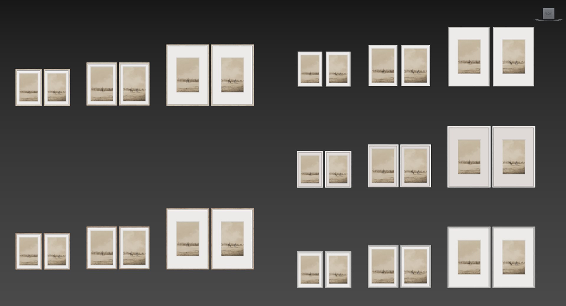 Picture Frames Set-445 Model - TurboSquid 2107611