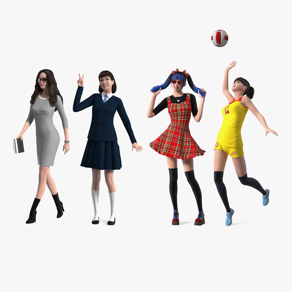 3D Модель Китайская Женщина, Коллекция 2 - TurboSquid 1973899