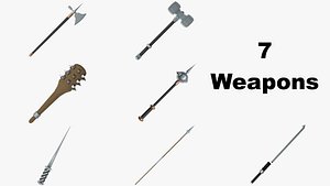 medieval weapons pack volume 3D model