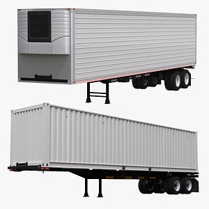 intermodal trailer 3D model