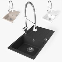 Madagaskar Kitchen sink with spring faucet