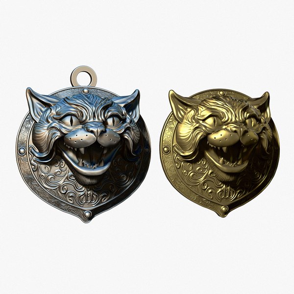 3D CAT MEDALLION TurboSquid 2028102
