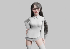 3D cute Beautiful woman V34645 model