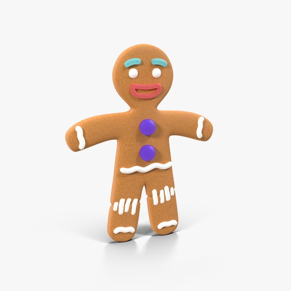 gingerbread man rigged 3d model