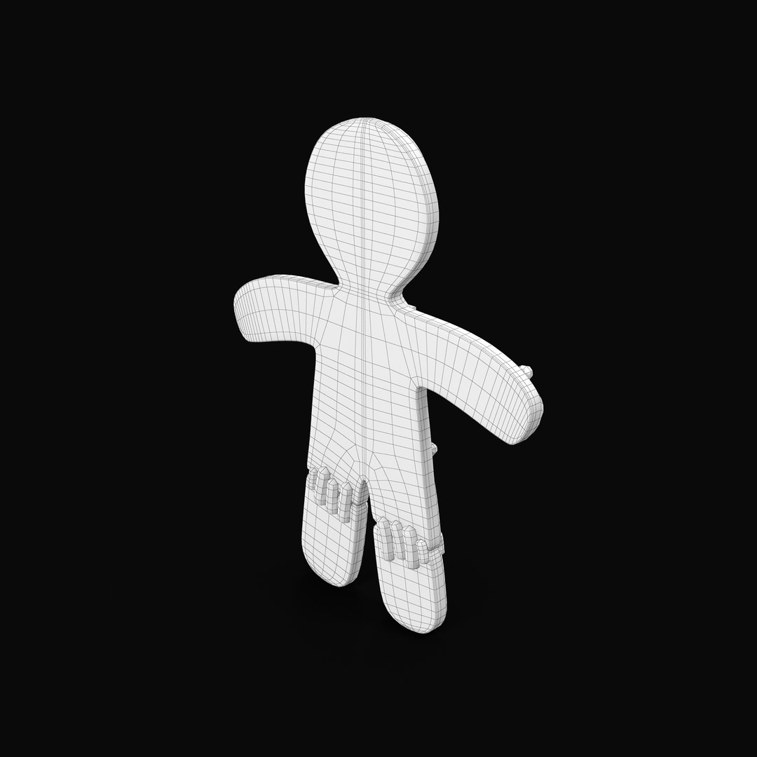 gingerbread man rigged 3d model