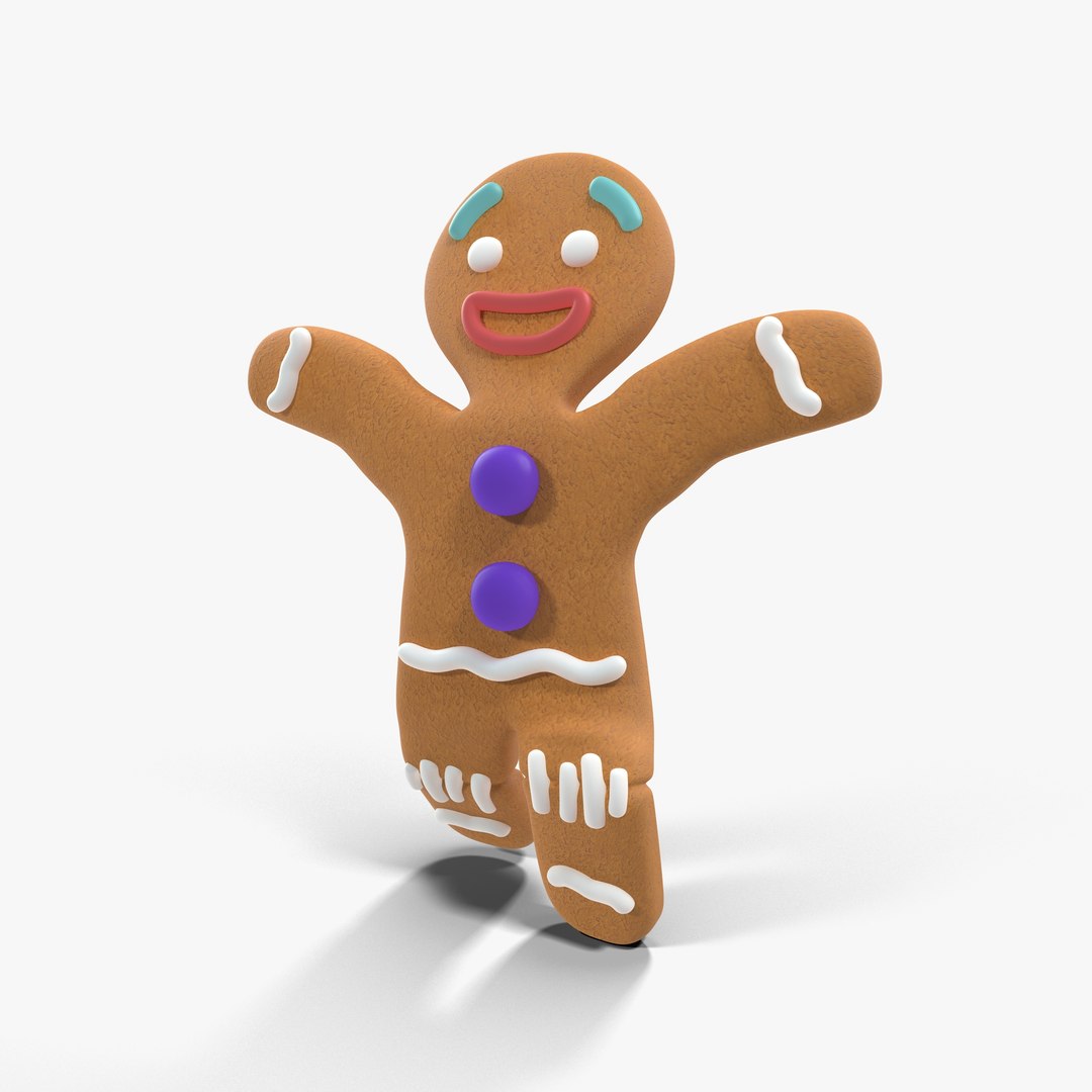 Gingerbread Man Rigged 3d Model