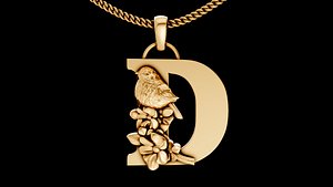 Letter D pendant