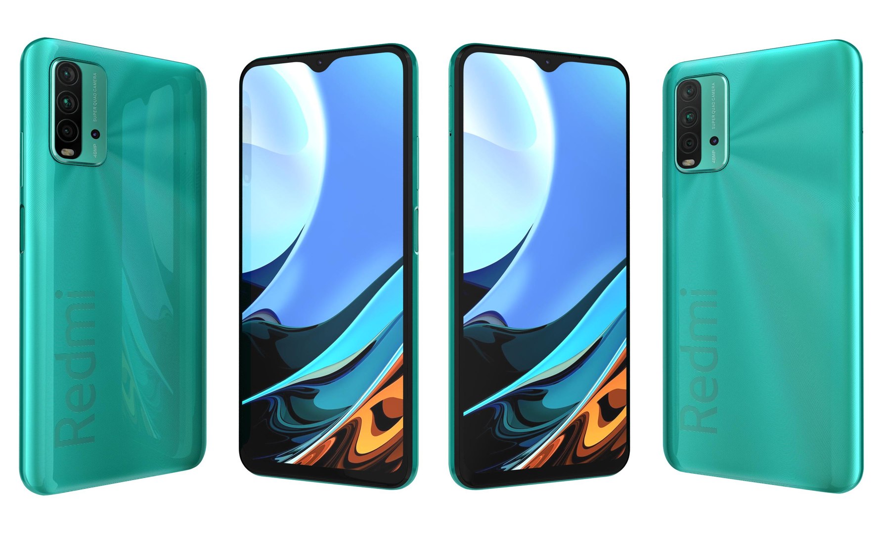 3D Xiaomi Redmi 9T Ocean Green model - TurboSquid 1736887