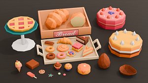 Bakery Pack -30 Assets Low Poly