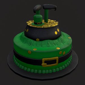 Leprechaun Gold Stash Cake 3D model