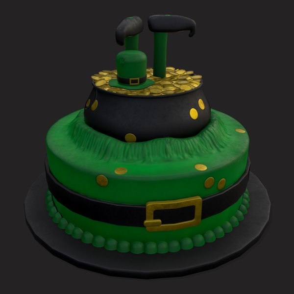 modelo 3d Pastel de alijo dorado de duende - TurboSquid 1872704