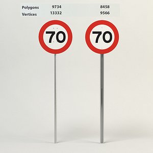 speed limit-70 3d max