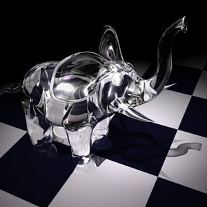 Maya_NURBS_Glass_Elephant