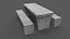 PBR Picknicktisch aus Beton A