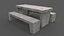 PBR Picknicktisch aus Beton A