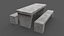 PBR Picknicktisch aus Beton A