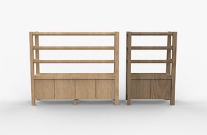 Four Hands Bookshelf 3D model 3D model