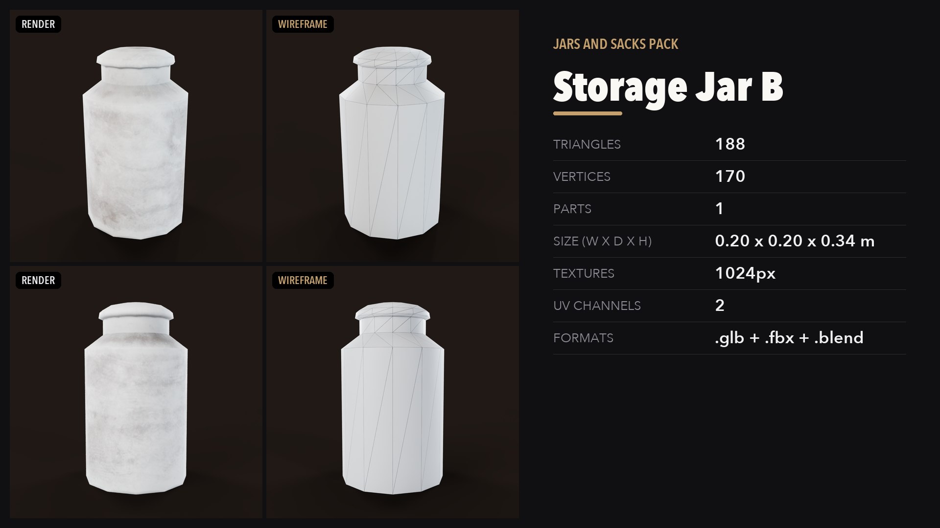 3D Jars and Sacks Pack https://p.turbosquid.com/ts-thumb/g0/aFqCIm/Hm/22_preview/png/1791501508/1920x1080/fit_q87/a6e85bb8573441df6e380d26a6582982029c8abb/22_preview.jpg