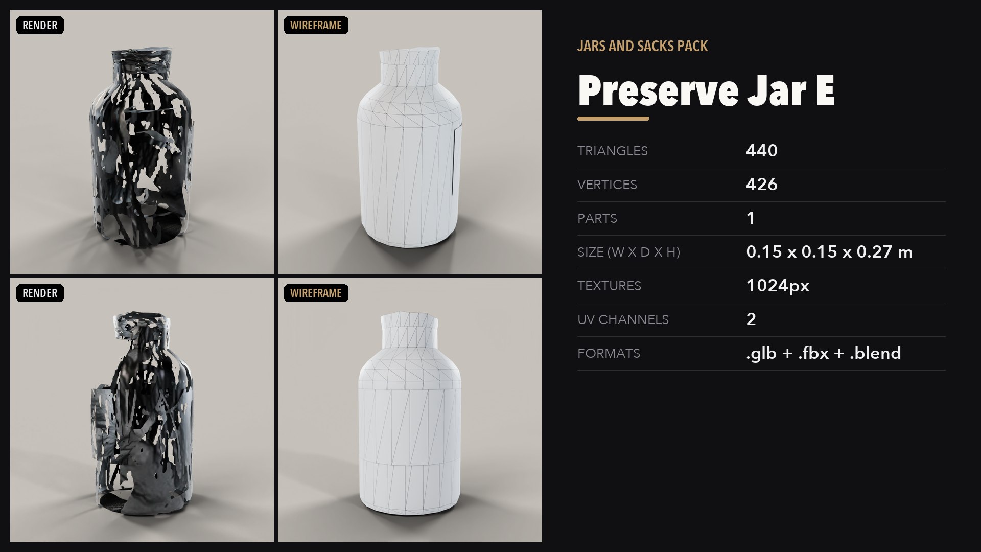 3D Jars and Sacks Pack https://p.turbosquid.com/ts-thumb/g0/aFqCIm/RO/18_preview/png/1791501507/1920x1080/fit_q87/0688017a375e8ccb6081d2b96c77941227d394de/18_preview.jpg