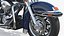 Ciclista en motocicleta clásica Cruiser