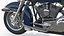 Ciclista en motocicleta clásica Cruiser