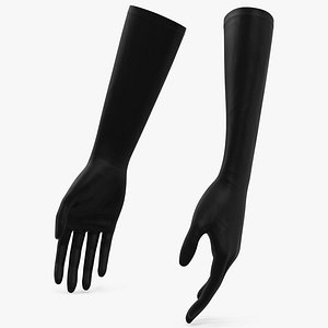 3D Gloves Long 2 model