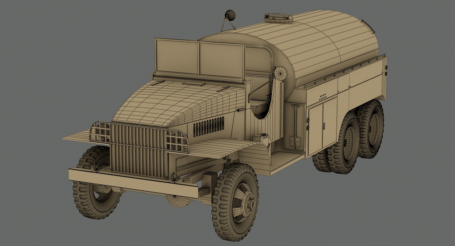Ww2 Gmc 353 Airfield 3d Max