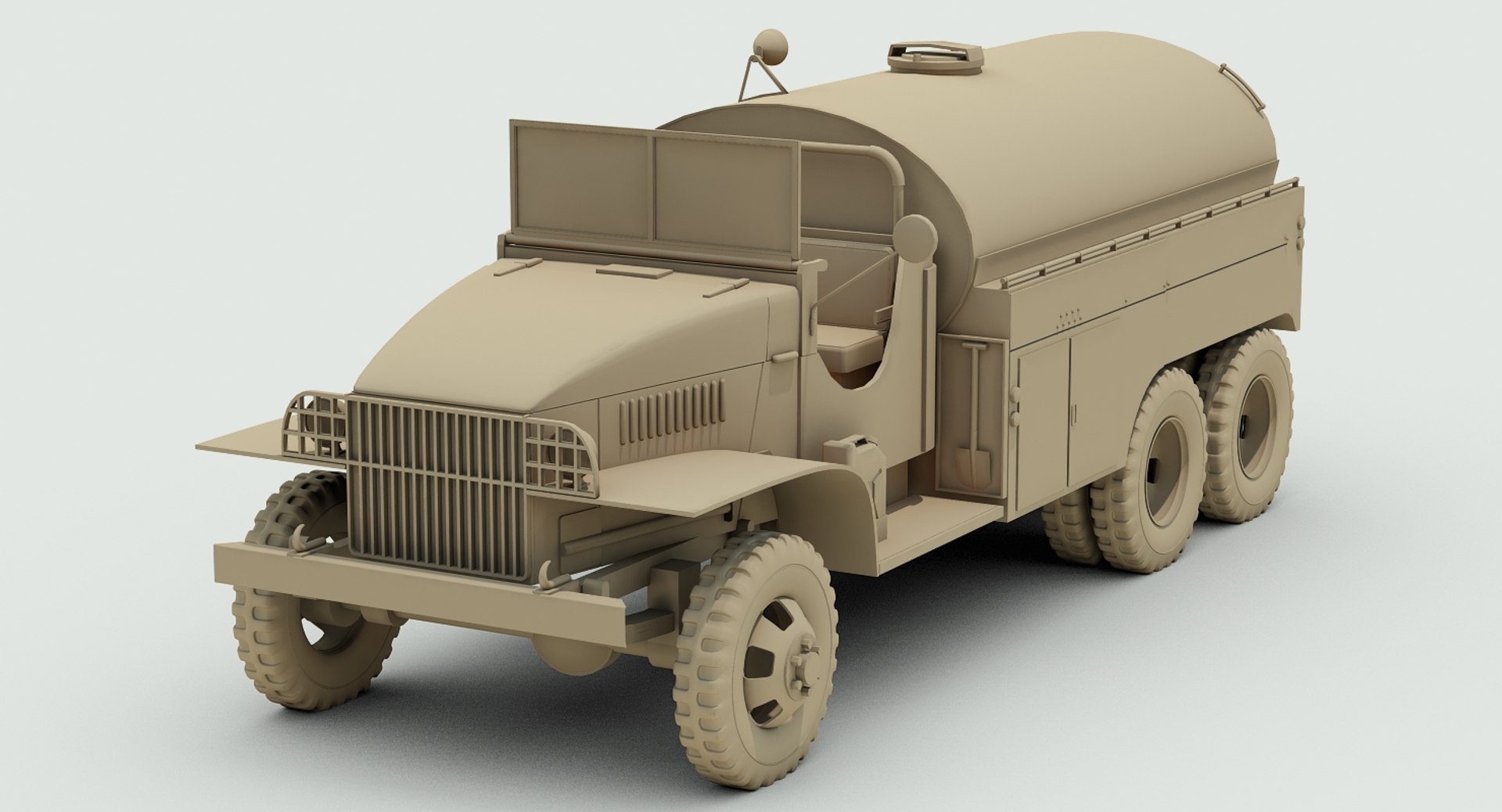ww2 gmc 353 airfield 3d max