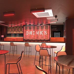 Interior of an Empty Bar model