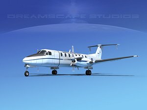 beechcraft c-12j transport 3d model