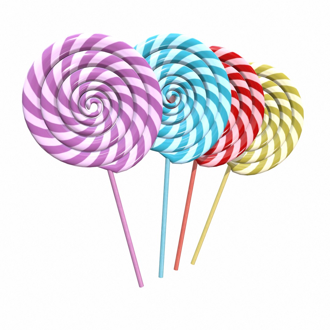 Christmas Swirl Lollipop 3D Model - TurboSquid 1655867