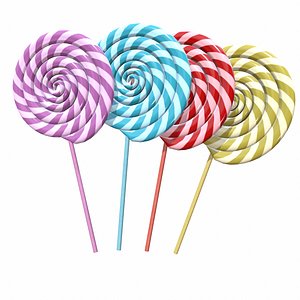 christmas swirl lollipop 3D model
