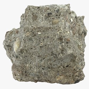 3D broken concrete piece 07