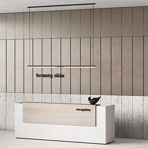 382 office furniture 20 reception desk 15 travertine metal brushed back wall