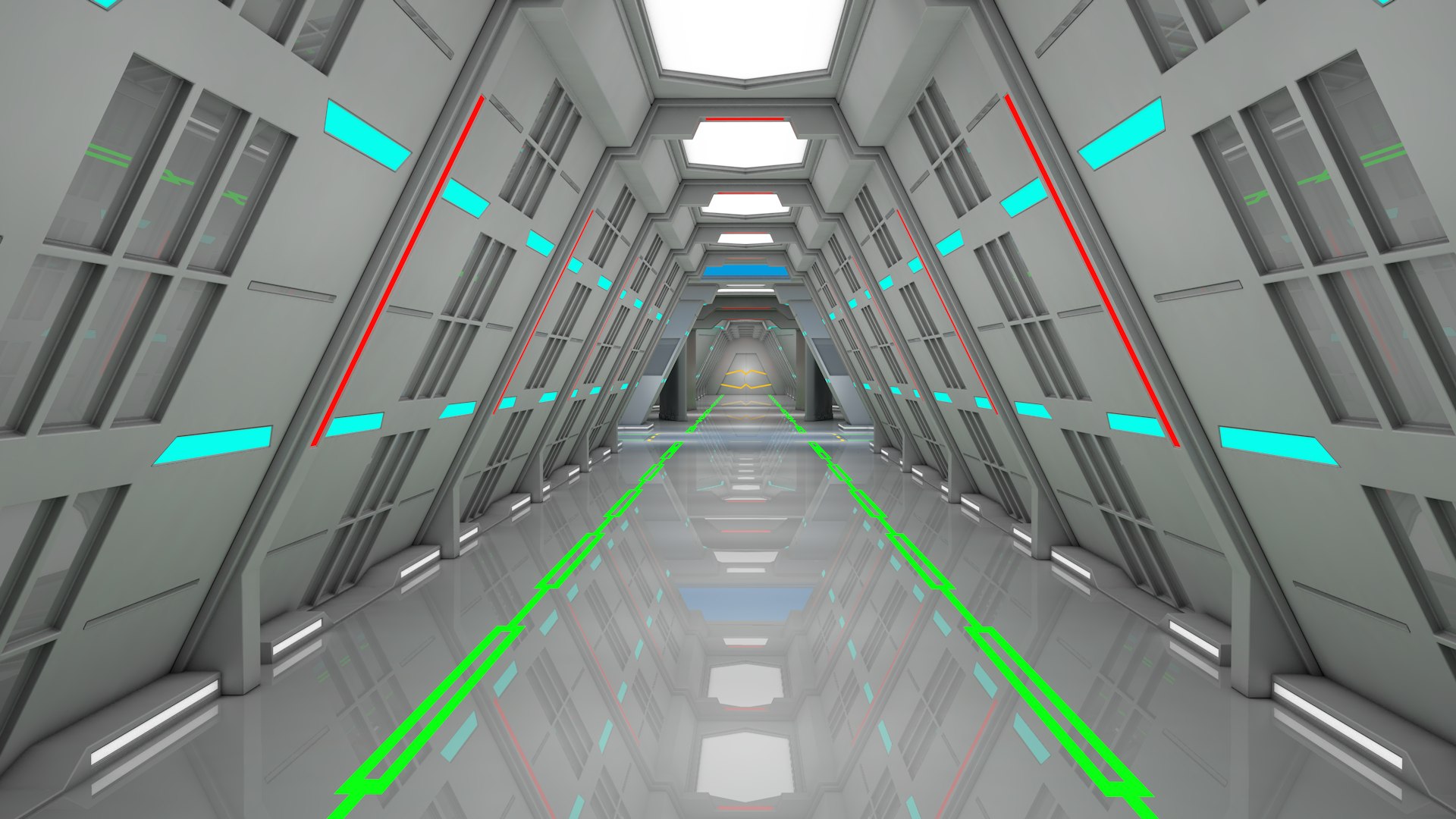 Sci Fi Corridor 3D Model - TurboSquid 2375388