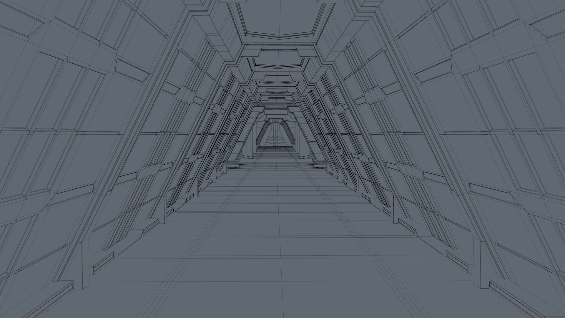 Sci Fi Corridor 3D Model - TurboSquid 2375388