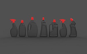 3D Home Cleaning Product Low-poly 3D model