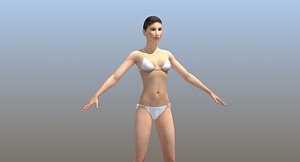 3D woman lady character