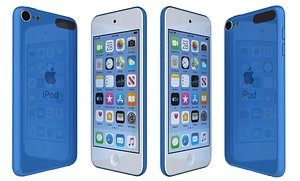 apple ipod touch blue 3D model
