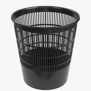 Perforated plastic trash bin 1