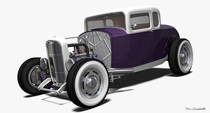 Hot Rod Model B 5 Windows Coupe 1932