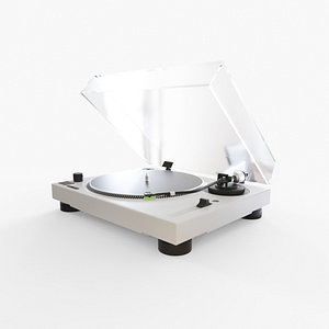 3D model Record player - White
