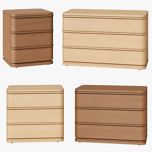 Restoration Hardware nightstand Ligne 3D