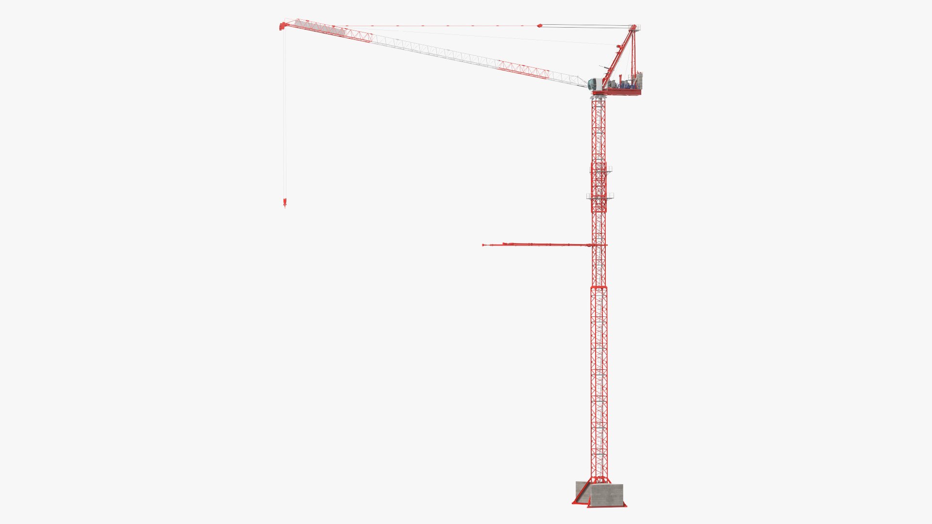 Tower Crane Rigged for Cinema 4D 3D model preview